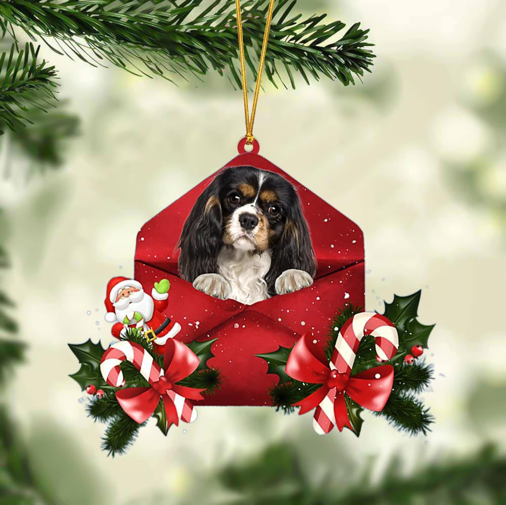 Cavalier King Charles Spaniel Christmas Letter Shaped Ornament , Acrylic Dog Christmas Ornament Xmas Dog Gifts OO3188