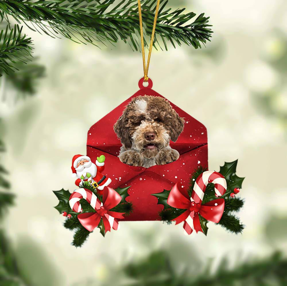 Lagotto Romagnolo Christmas Letter Shaped Ornament , Acrylic Dog Christmas Ornament Xmas Dog Gifts OO3200