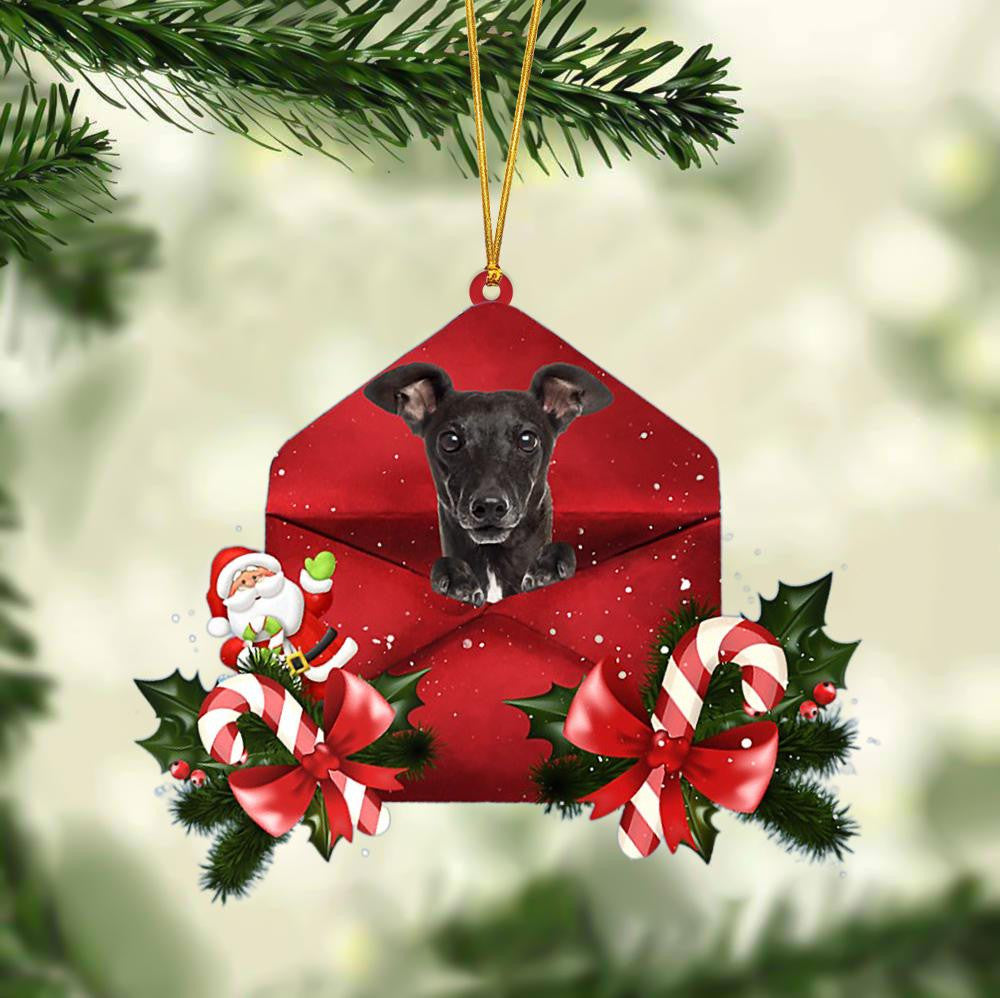 Greyhound Christmas Letter Shaped Ornament , Acrylic Dog Christmas Ornament Xmas Dog Gifts OO3163