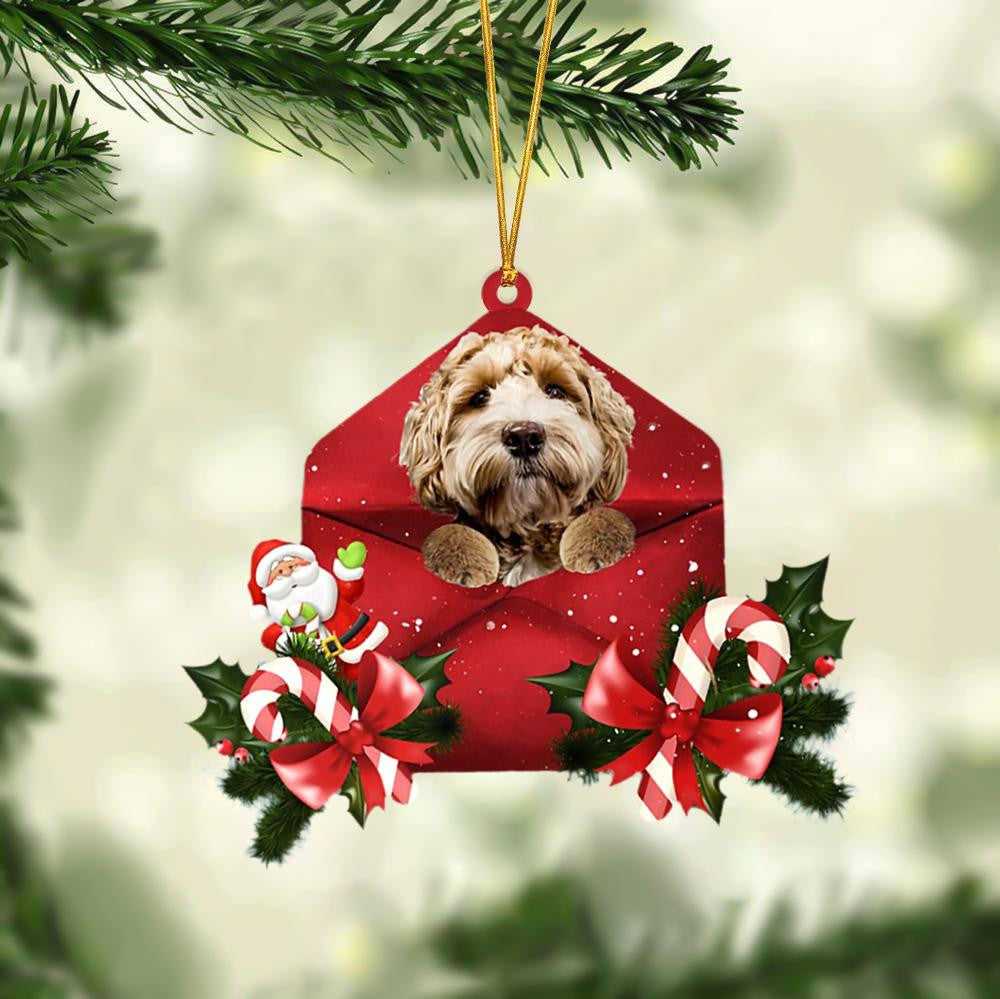 Labradoodle Christmas Letter Shaped Ornament , Acrylic Dog Christmas Ornament Xmas Dog Gifts OO3181