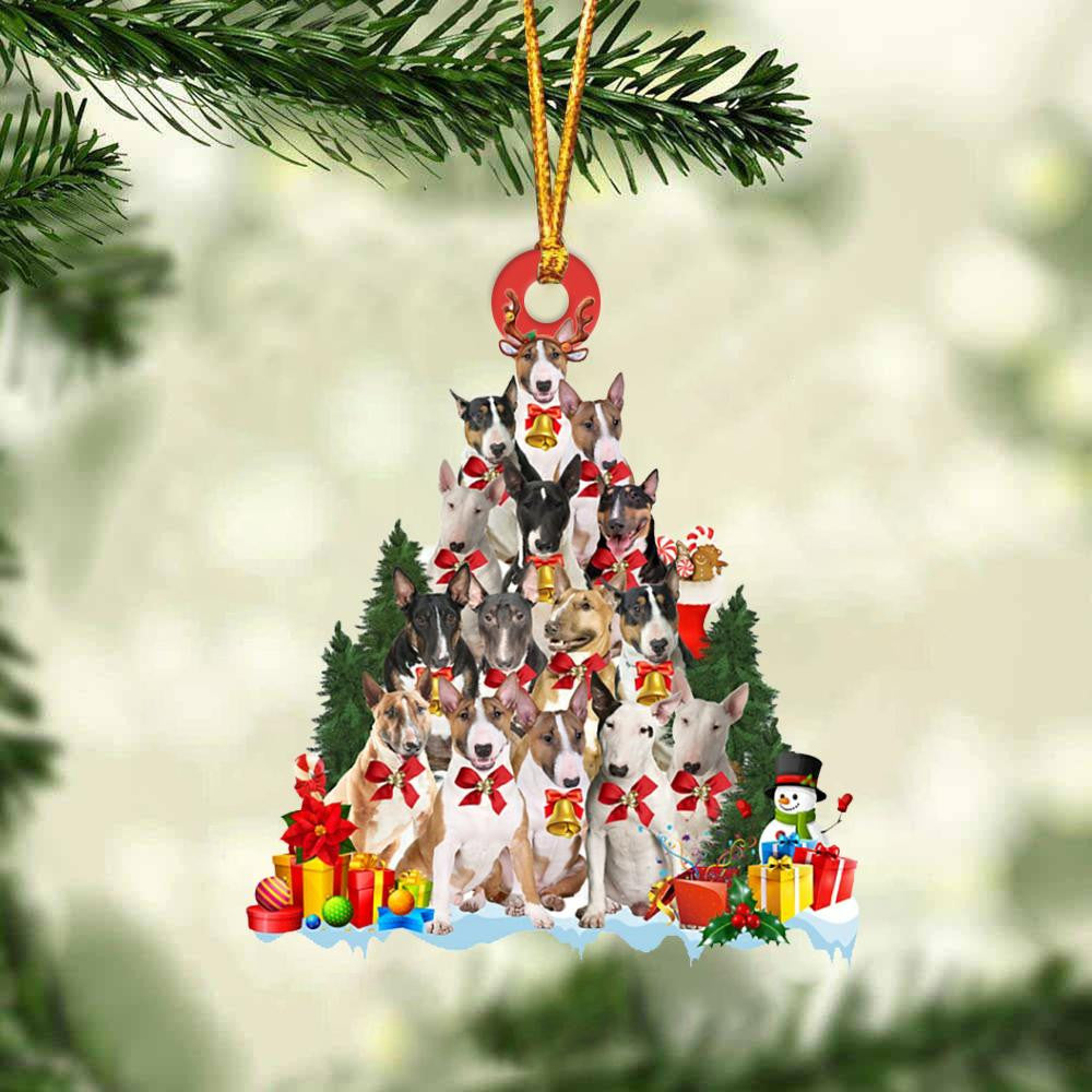 Bull Terrier Dog Christmas Tree Ornament Dog Gifts Acrylic Ornament Dog Gifts Acrylic Ornament OO3158