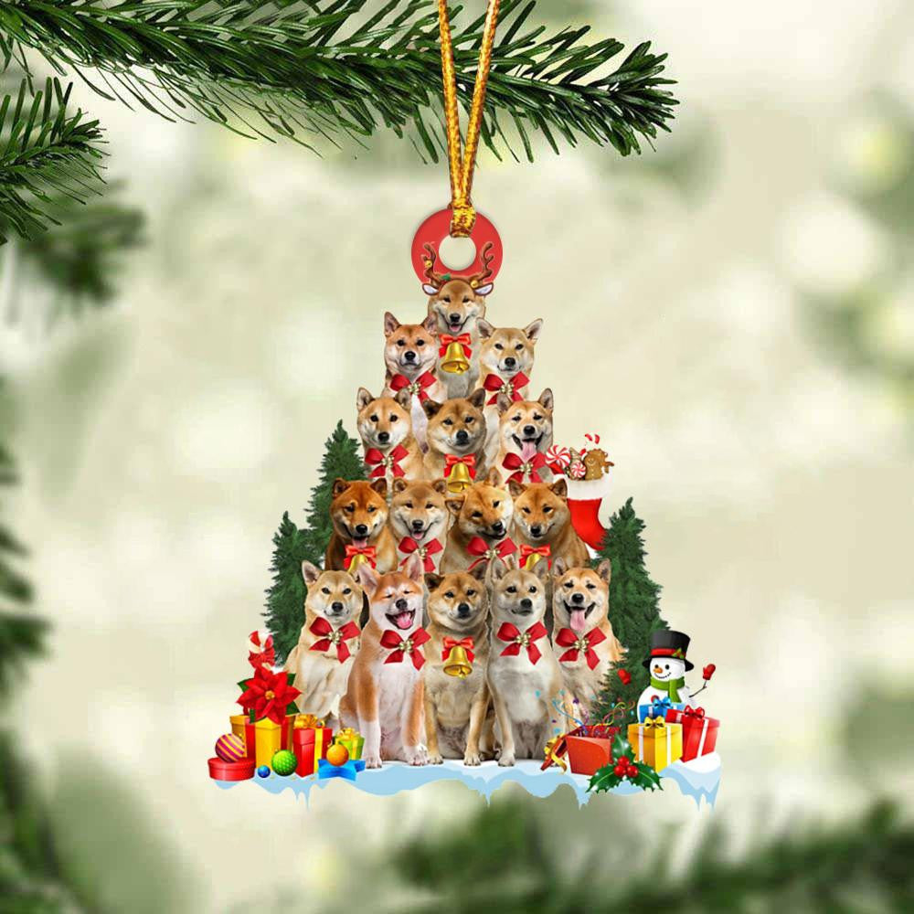 Shiba Inu Dog Christmas Tree Ornament Dog Gifts Acrylic Ornament Dog Gifts Acrylic Ornament OO3072