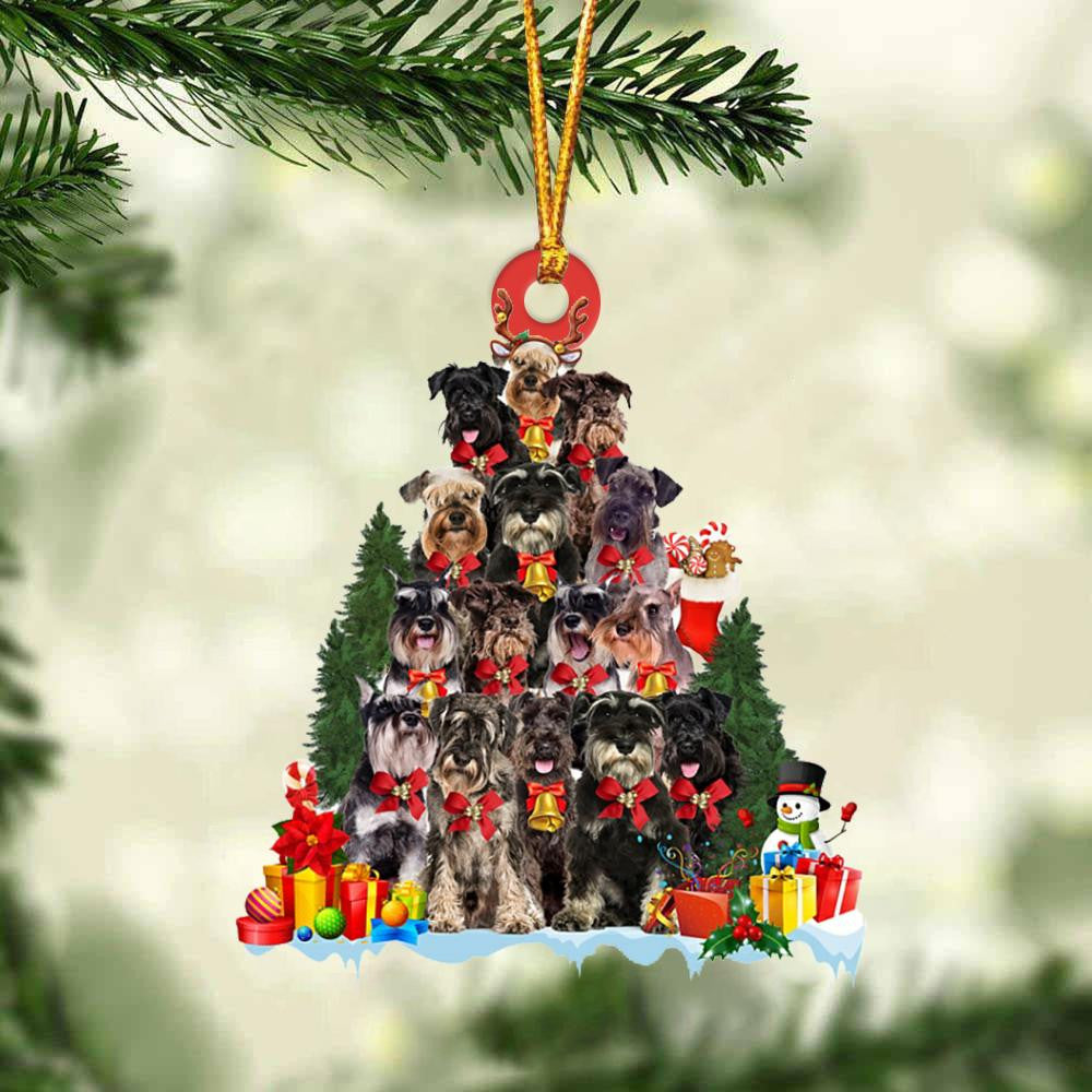 Schnauzer Dog Christmas Tree Ornament Dog Gifts Acrylic Ornament Dog Gifts Acrylic Ornament OO3074