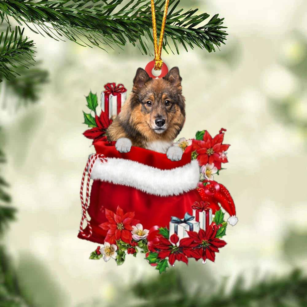 Eurasier In Gift Bag Christmas Ornament for Dog Lovers Made by Acrylic OO3043