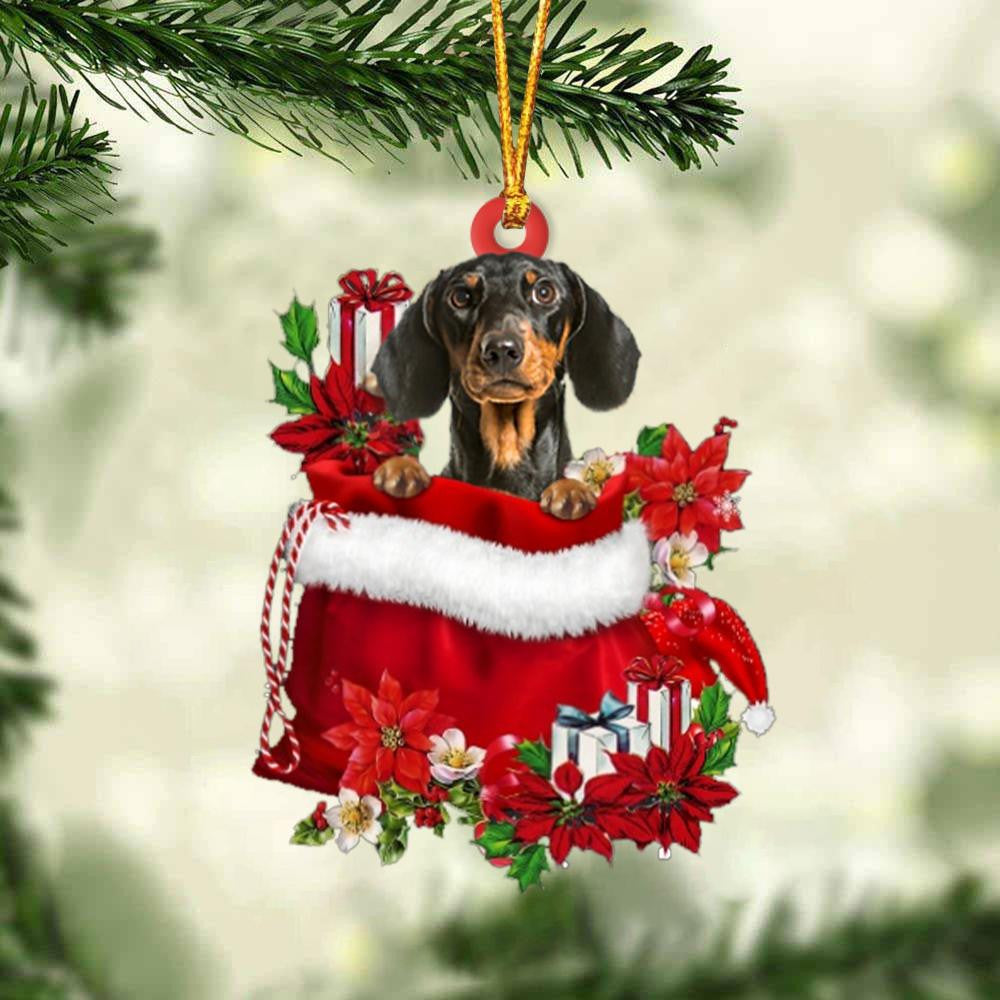 Dachshund 3 In Gift Bag Christmas Ornament for Dog Lovers Made by Acrylic OO3018