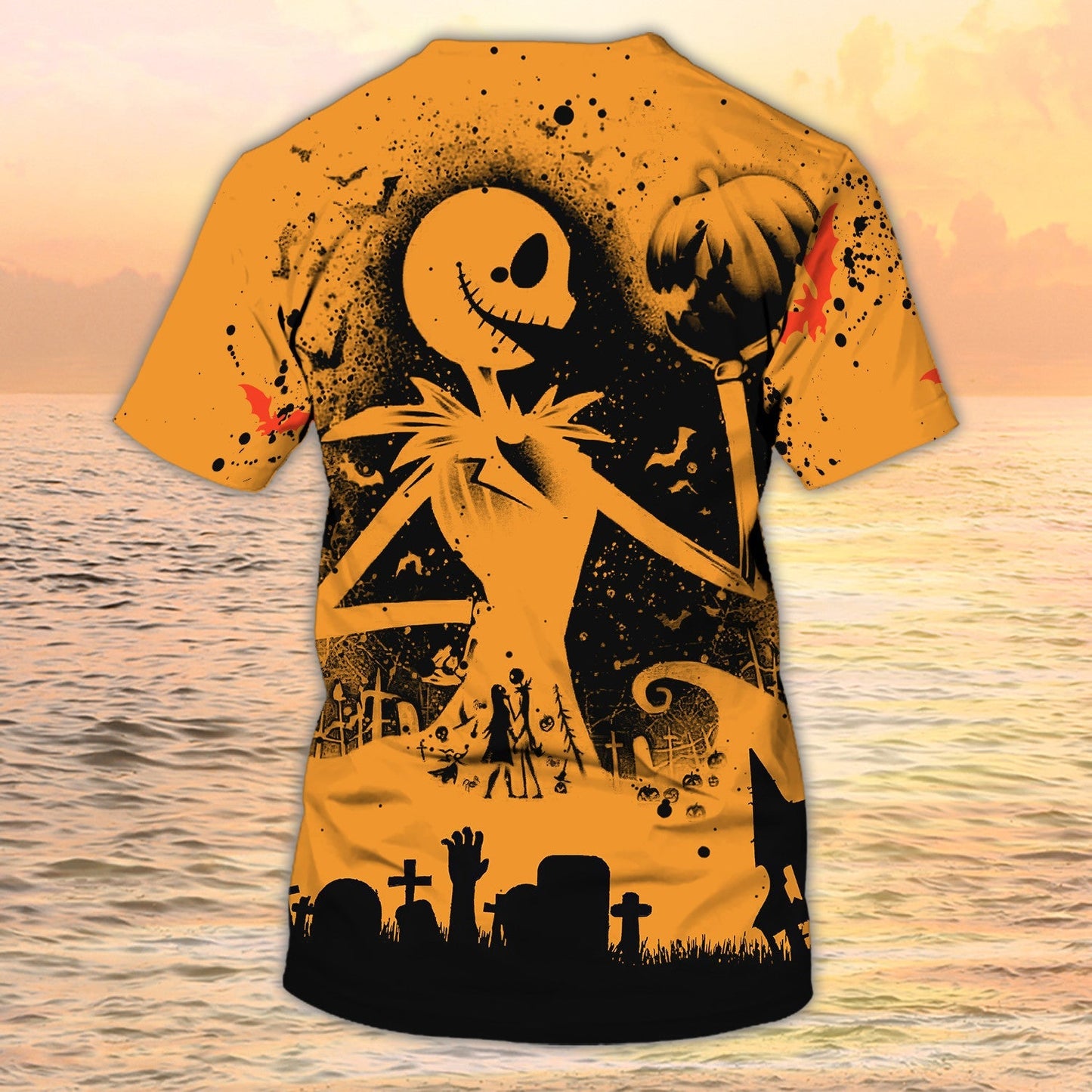 3D All Over Printed Happy Halloween Tshirt Grave Raise The Hand On Night Shirt TO1986