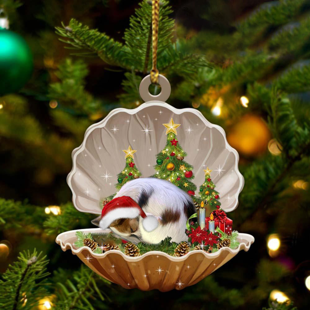 Papillon Sleeping in Pearl Dog Christmas Ornament Flat Acrylic OO2691
