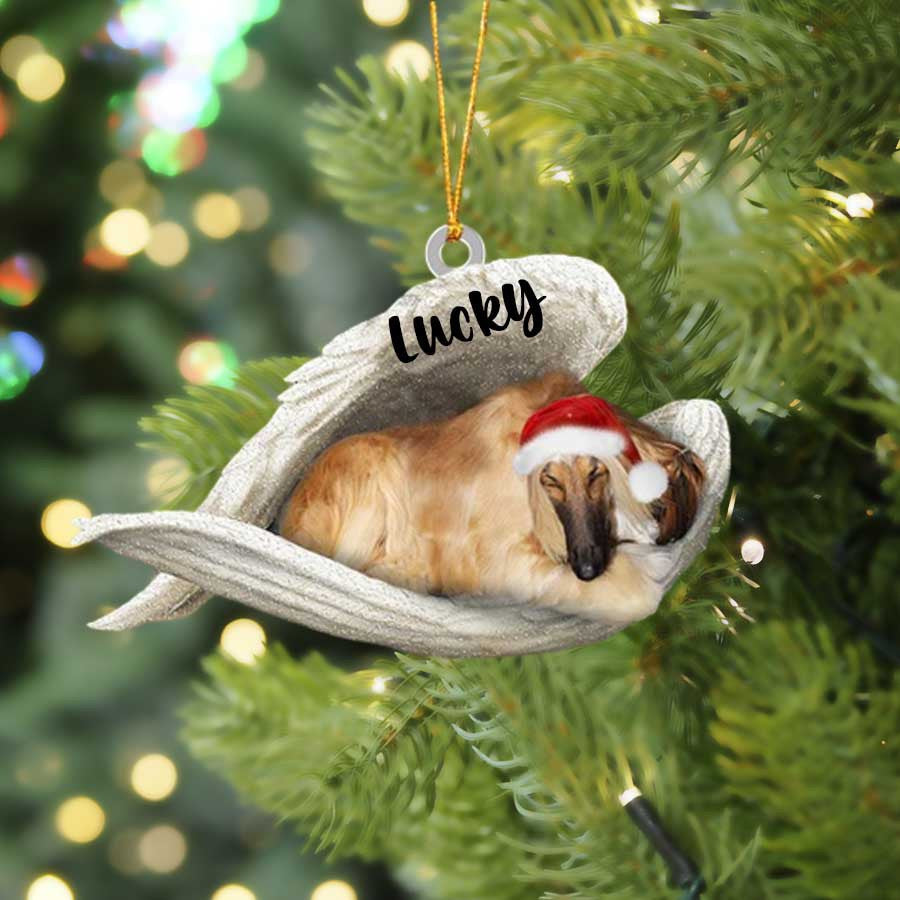 Alaskan Malamute Sleeping Angel Christmas Flat Acrylic Dog Ornament Memorial Dog Gift OO2589