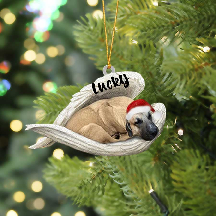 Anatolian Shepherd Dog Sleeping Angel Christmas Flat Acrylic Dog Ornament Memorial Dog Gift OO2587