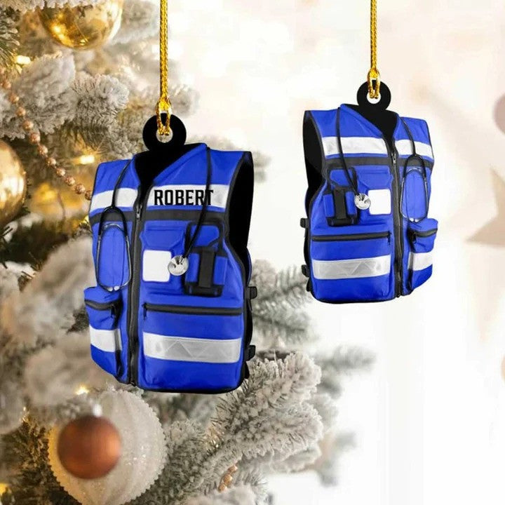 Personalized EMT Paramedical Uniform Custom Shaped Flat Acrylic Ornament OO2462