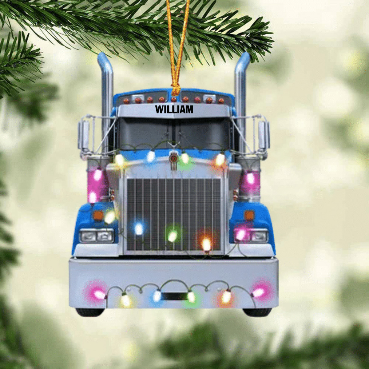 Truck Christmas Ornament, Personalized Christmas Ornament - Christmas Gift For Truck Driver OO1969