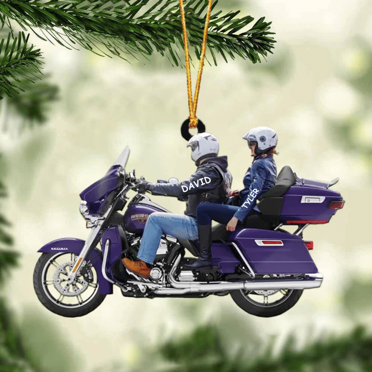 2024 New Release Personalized Biker Couple Ultra Limited Motorcycle Ornament SO0786