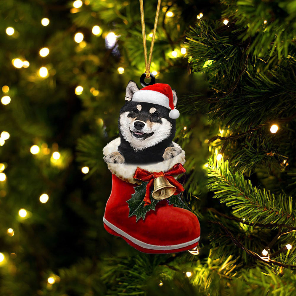 shiba-inu-black-in-santa-boot-christmas-two-sided-ornament-so1285-lasfour
