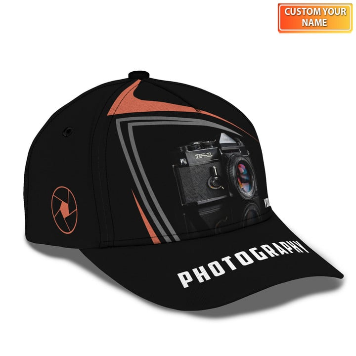 Photographer Cap Personalized Name 3D Photography, Videography Cap CA0063