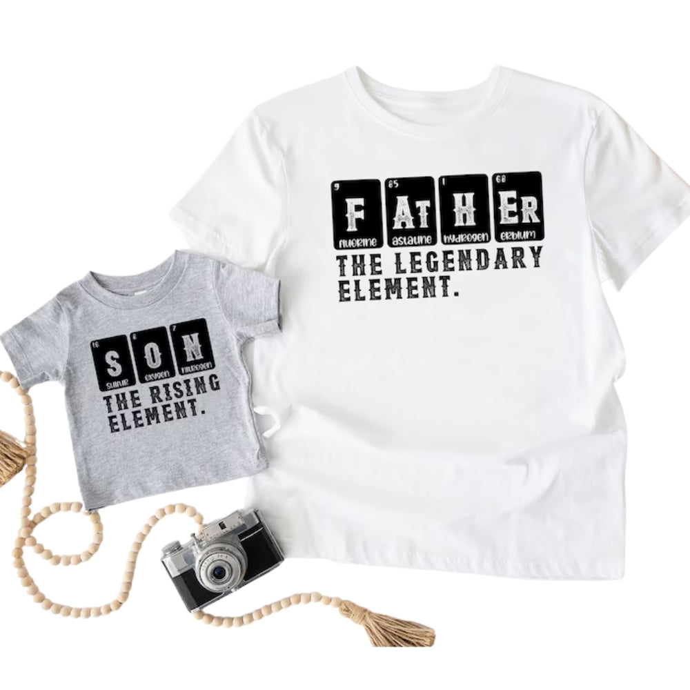 Son The Rising Element Father The Legendary Element Matching Father Day T Shirt, Daddy And Son Matching Shirt ET0957
