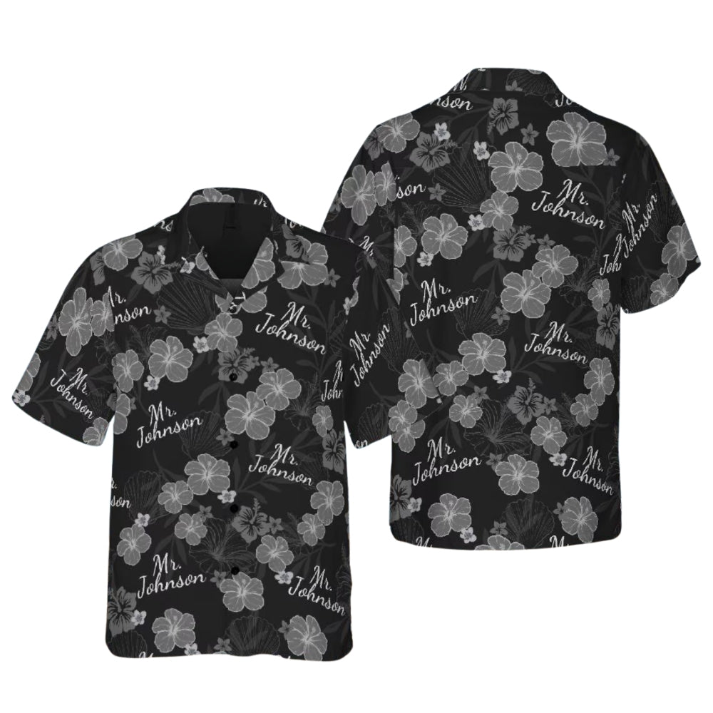 Custom Matching Bride And Groom Tropical Hawaiian Shirt, Custom Wedding Party Hawaiian Shirts For Couple HE0199