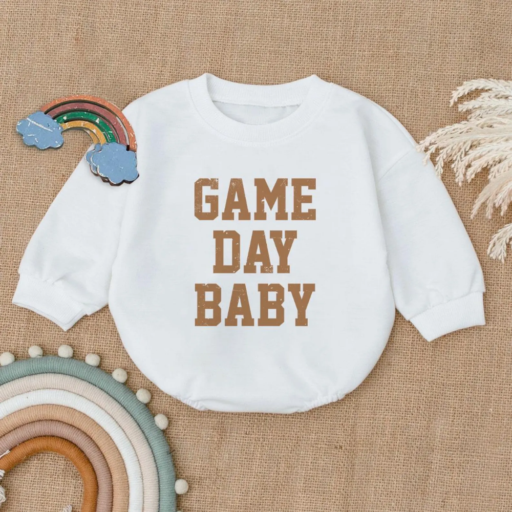 Game Day Baby Romper Sweatshirt, Sport Baby Romper Sweatshirt BB0104