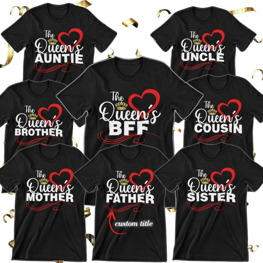Custom Matching Birthday Queen Family T Shirt, Custom Birthday Family Shirts ET1232