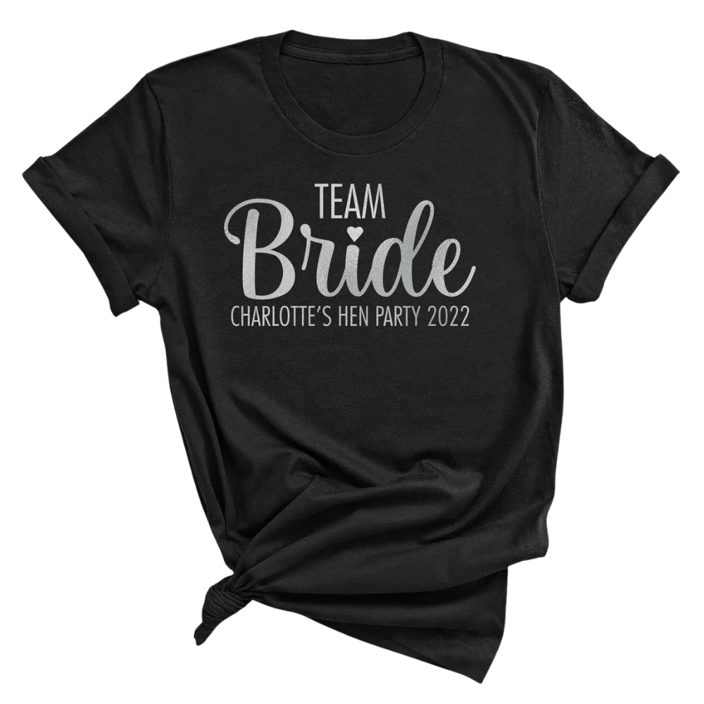 Team Bride The Bride Custom Bachelorette Matching T Shirts, Custom Hen Party Matching Shirts ET1026