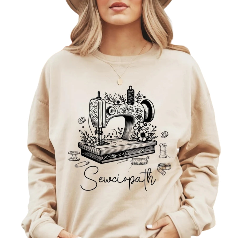 Sewciopath Sweatshirt Womens, Sewing Lover Sweatshirt 2D0602