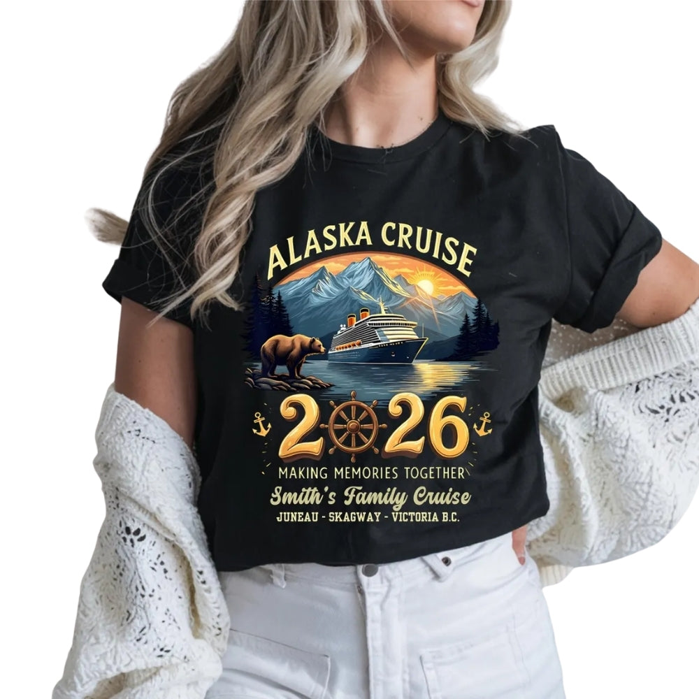 Alaska Cruise Making Memories Together Custom Matching Family T Shirts, Custom Alaska Trip Matching Cruise Shirts For Family ET0272