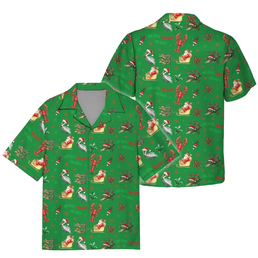 Heaux Heaux Heaux Louisiana Christmas Hawaiian Shirt Men And Women, Cajun Christmas Shirts ET0032