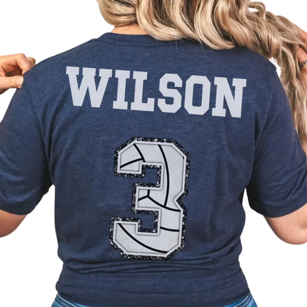 Custom Senior Volleyball Matching Family T Shirts, Custom Volleyball Graduation Matching Shirts For Family ET0500