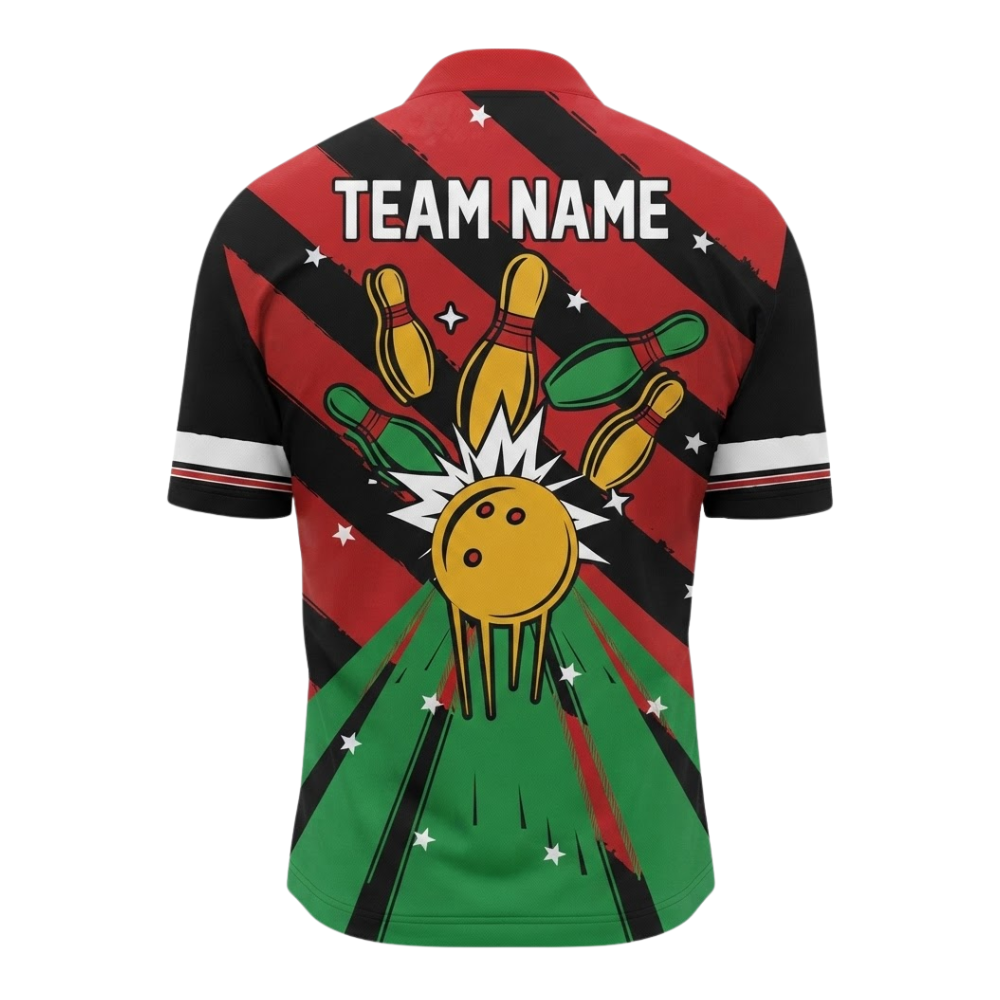 Custom Mens Argyle Christmas Bowling Jersey Red Green Black, Custom Xmas Bowling Team Shirts BZ0615