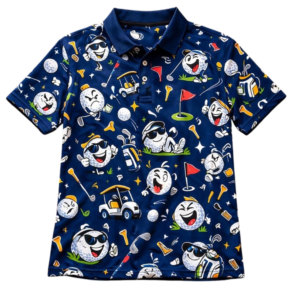 Funny Golf Ball Matching Men And Women Golf Polo Shirts, Funny Couple Golf Shirts GE0414