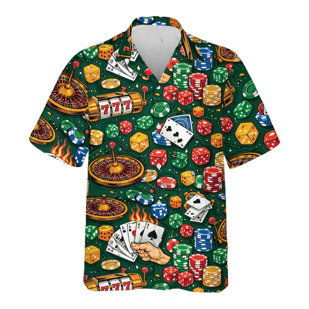 Gambling Colorful Hawaiian Shirts Men Women, Gamble Hawaiian Shirt HE0206
