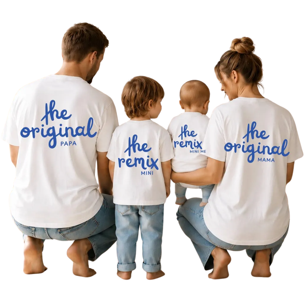 The Remix The Original Matching Family T Shirts, Family Club Matching Shirts ET1174