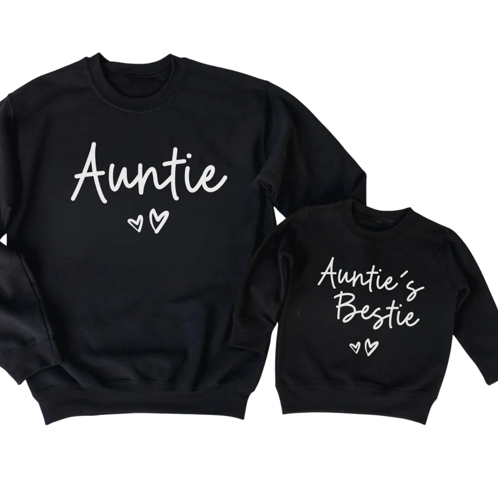 Auntie And Auntie's Bestie Matching Sweatshirt, Auntie Niece Nephew Sweatshirts ET1437