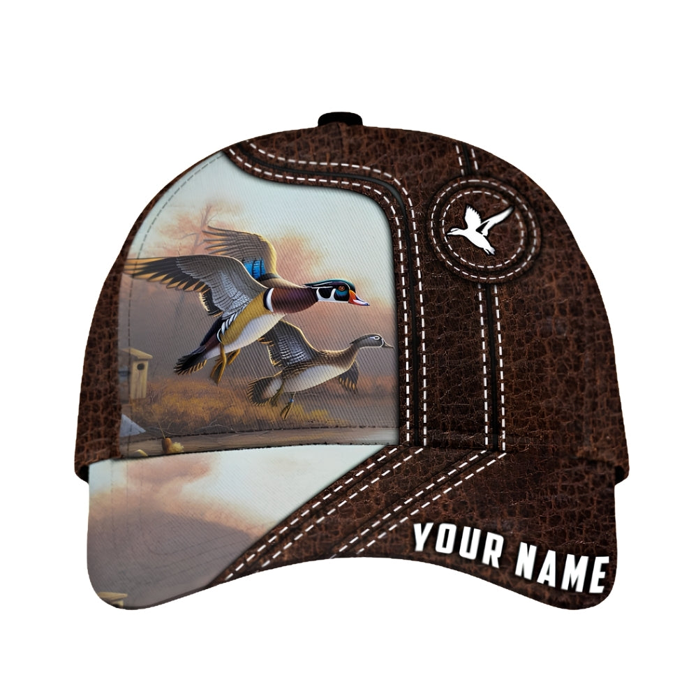 Personalized Duck Hunting 3D Printed Baseball Cap, Custom Name Duck Hunter Hat CP0447