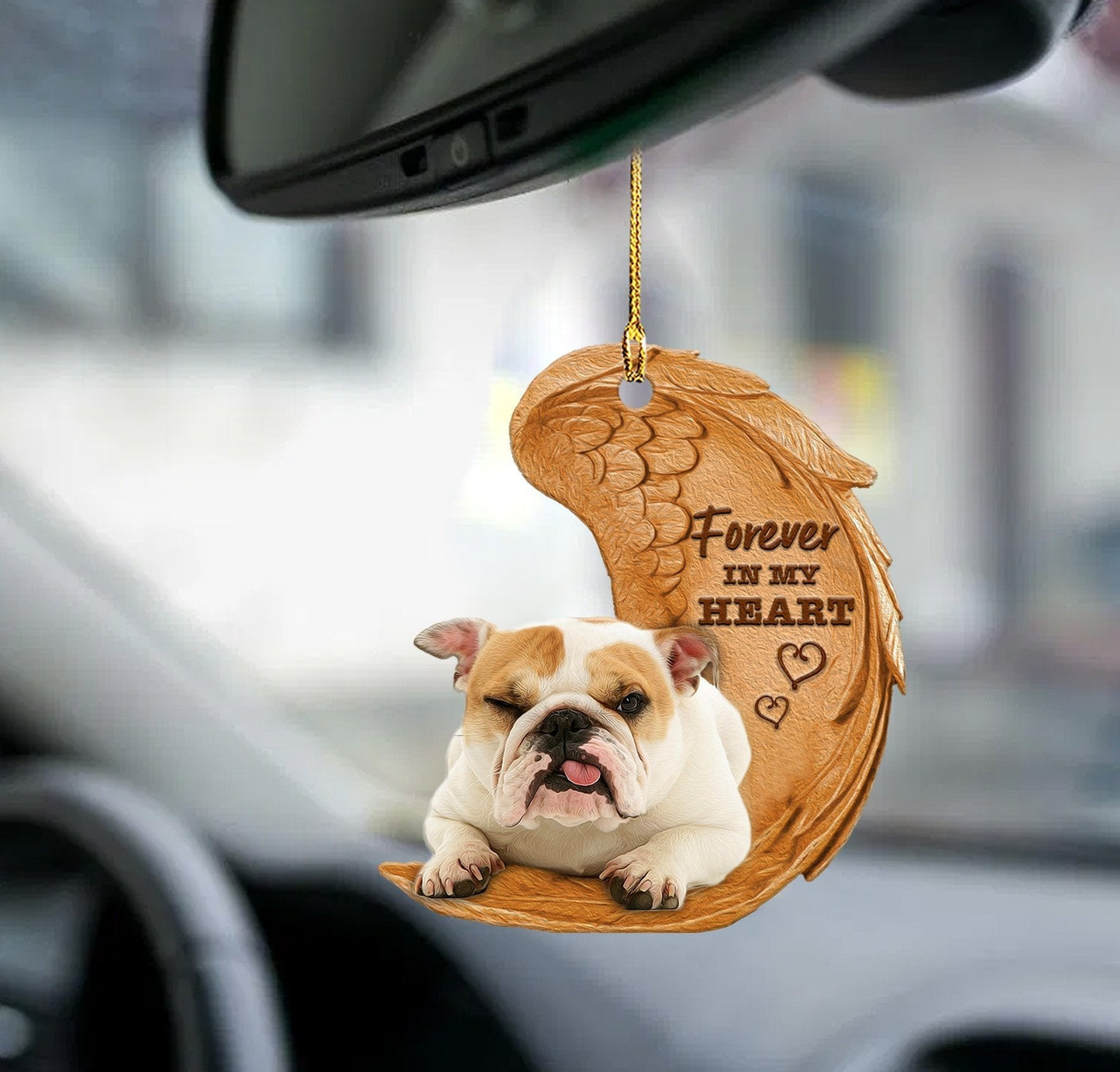 Bulldog Forever In My Heart Hanging Ornament Dog Ornament Lasfour OO0853