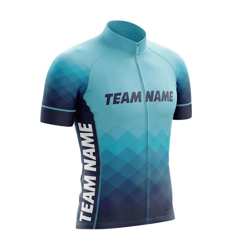 Custom Team Blue Men's Cycling Short Sleeve Jersey, Custom Cyling Jerseys For Team CE0055