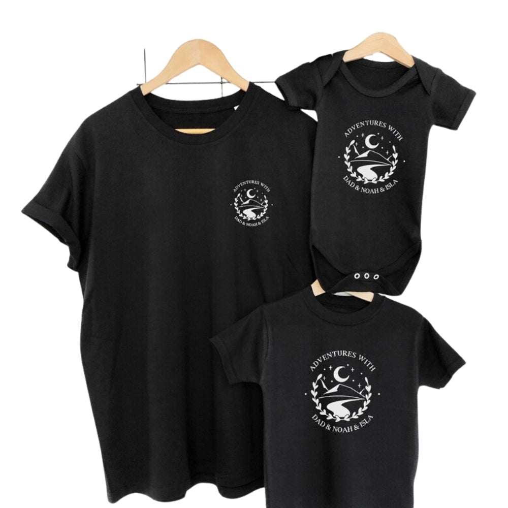 Adventures With Daddy Matching Father And Child T Shirt, Hiking Matching Family Shirts ET0966