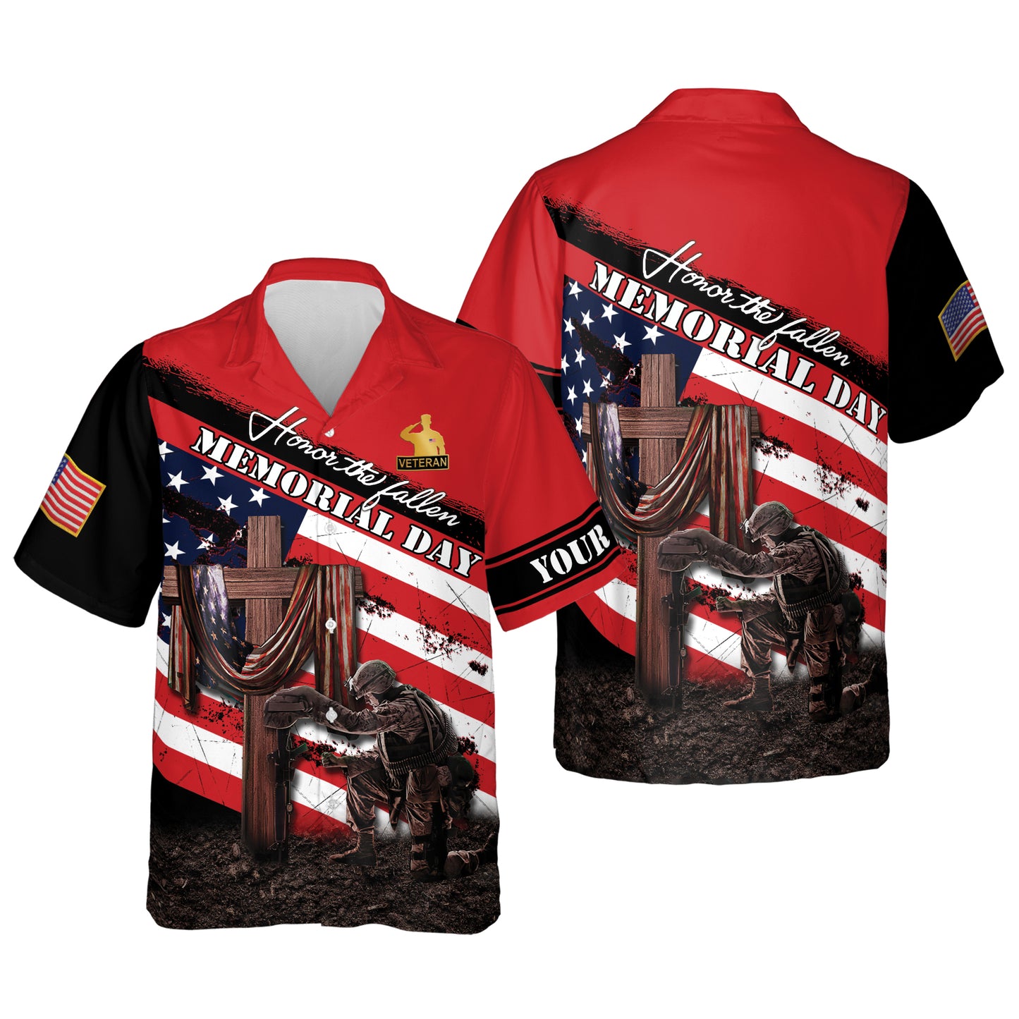 US Veteran Memorial 'Honor The Fallen - Memorial Day' Hawaiian Shirt, gift for veteran HO2229