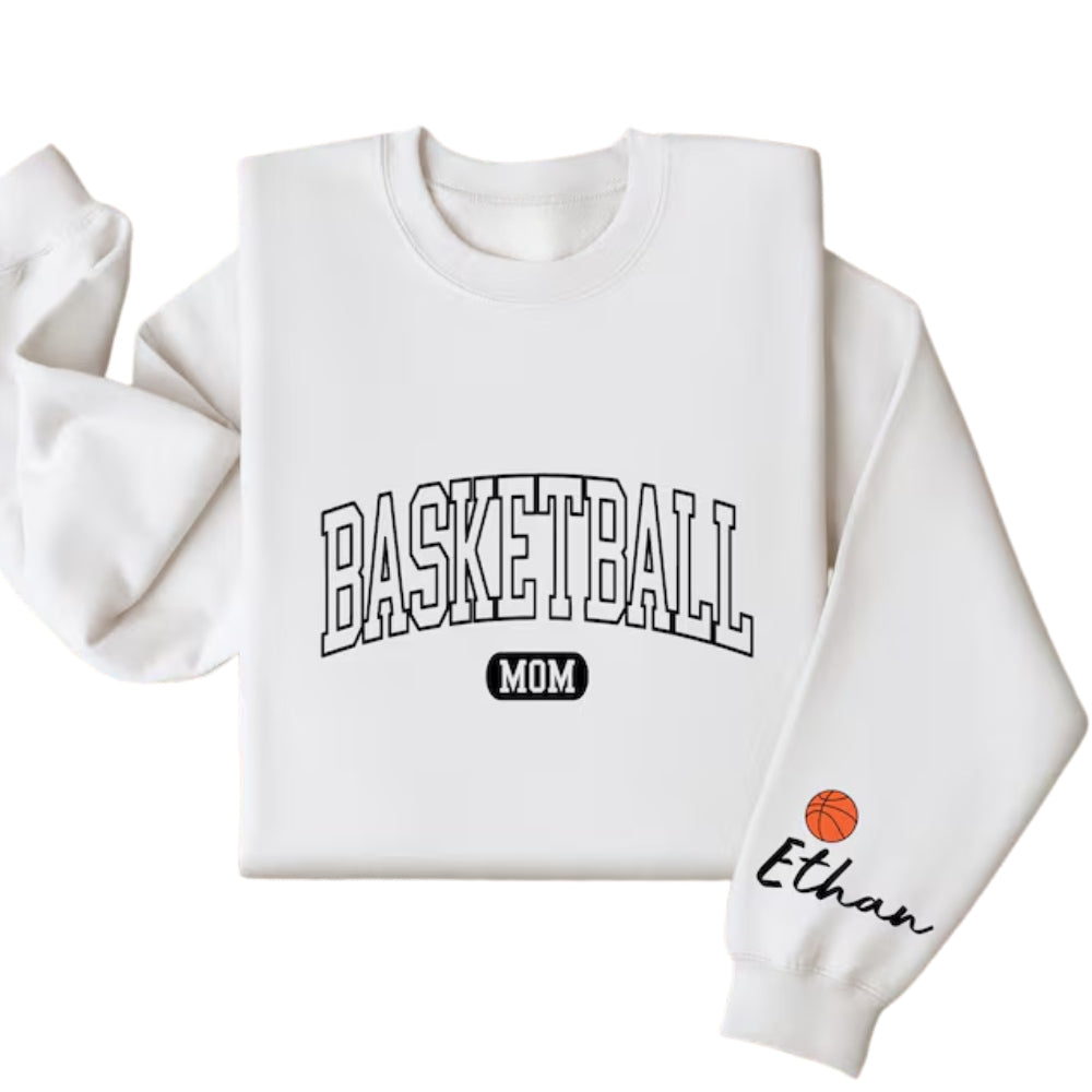 Custom Basketball Mom Sweatshirt, Custom Basketball Sweatshirt For Mama 2D0489