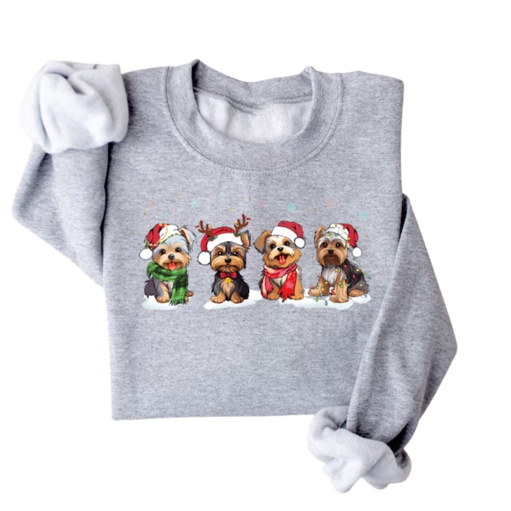 Yorkshire Terrier Christmas Sweatshirt, Christmas Dog Lover Sweatshirt 2D0612