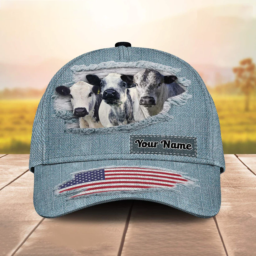 Speckle Park Jeans Pattern Customized Name Cap CA0098