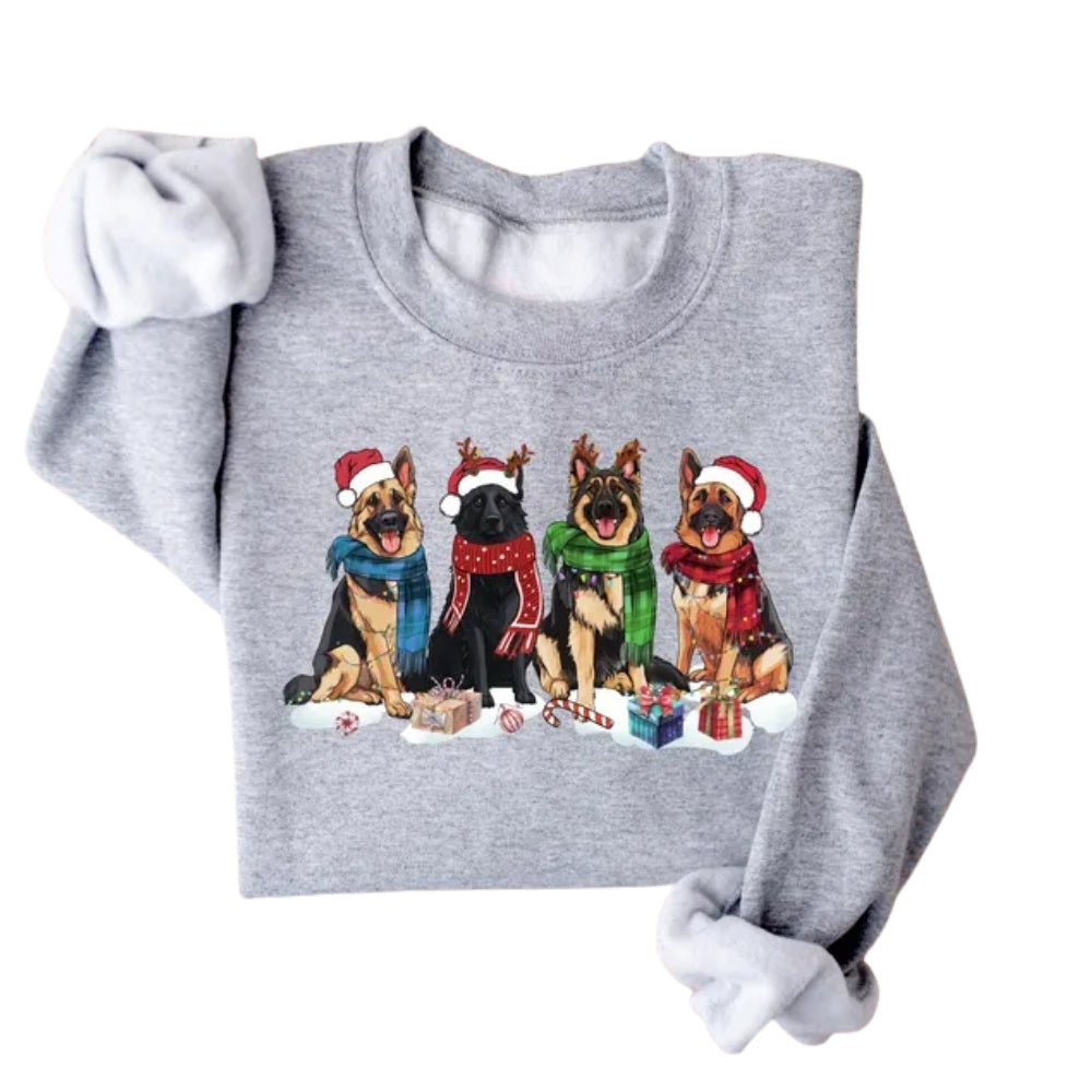 German Shepherd Christmas Sweatshirt, Christmas Dog Lover Sweatshirt 2D0613