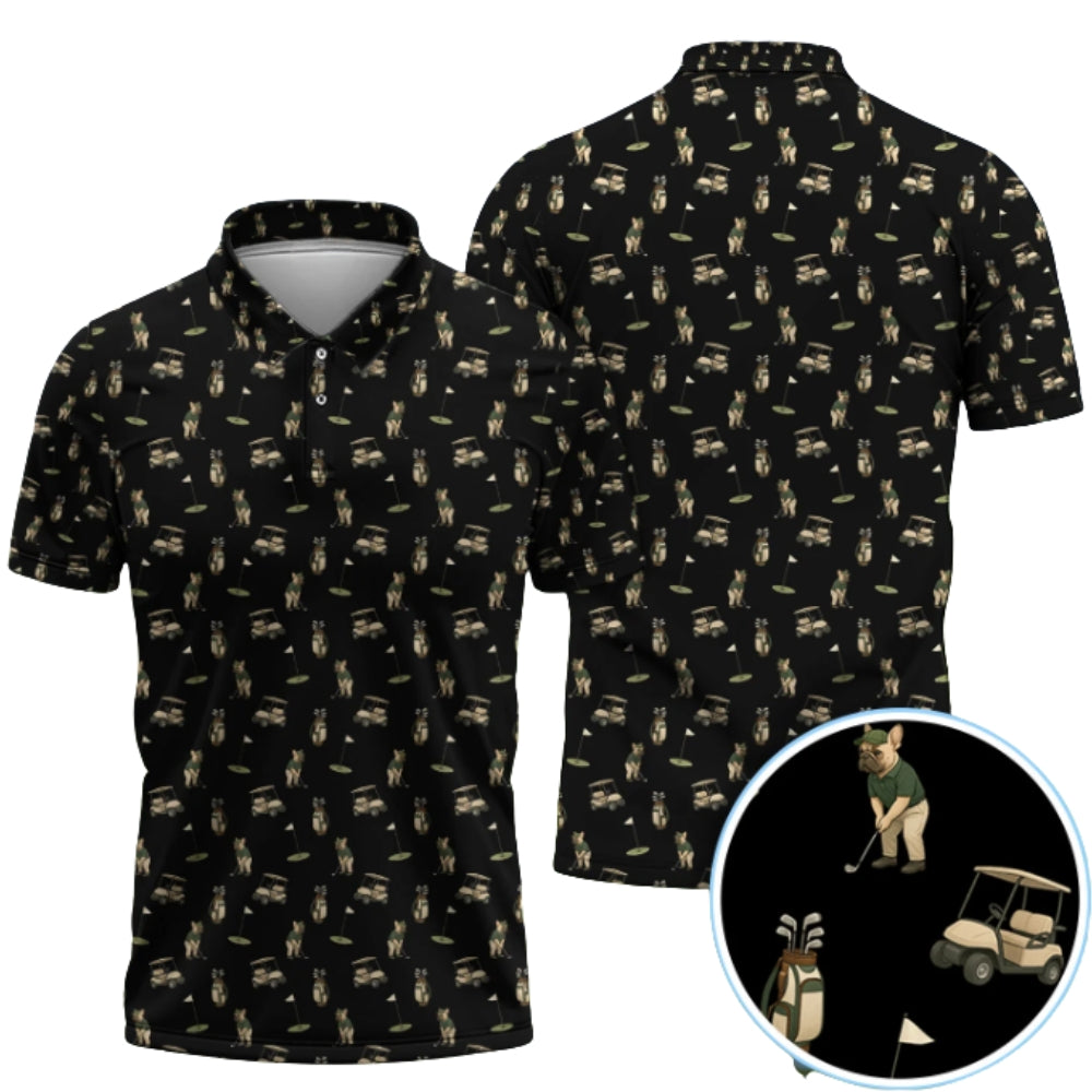 Funny Bulldog Golf Polo Shirt Mens, Bulldog Golf Shirts GZ0200