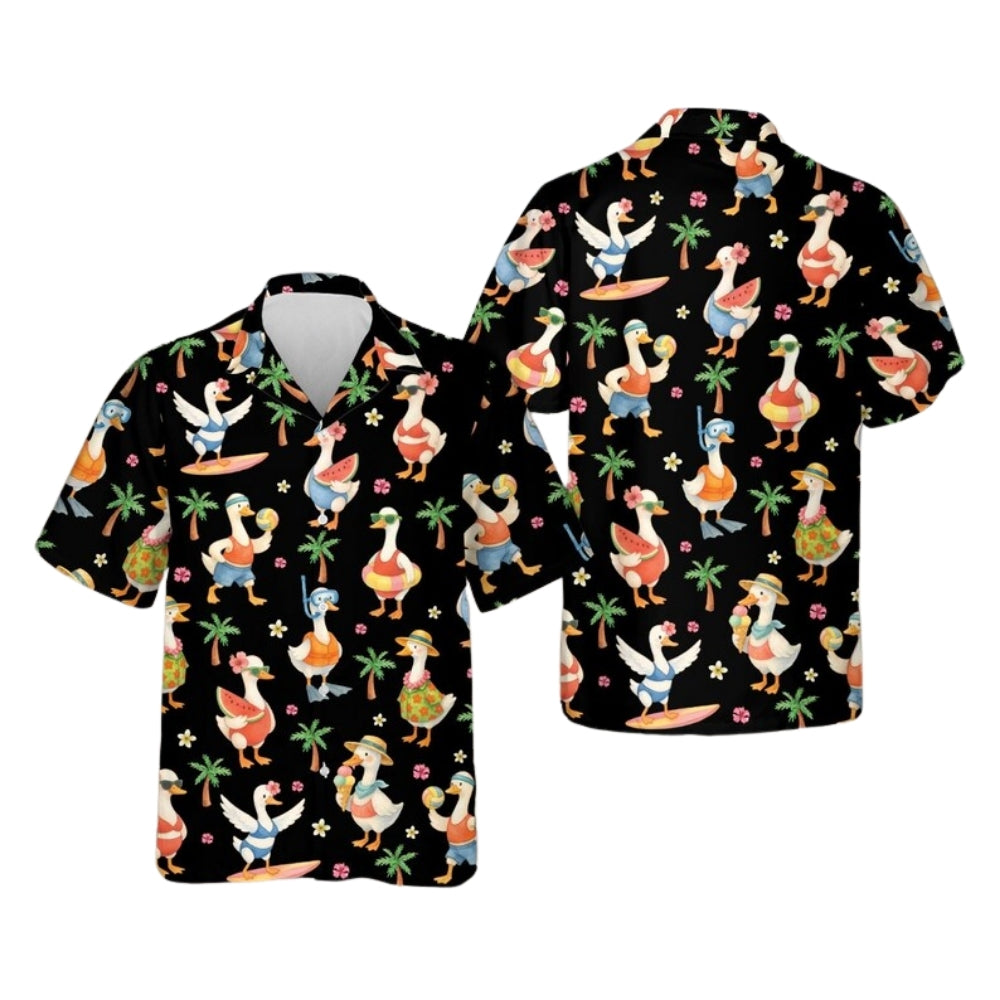 Funny Silly Goose Beach Hawaiian Shirt Men Women, Goose Hawaiian Shirts HE0210