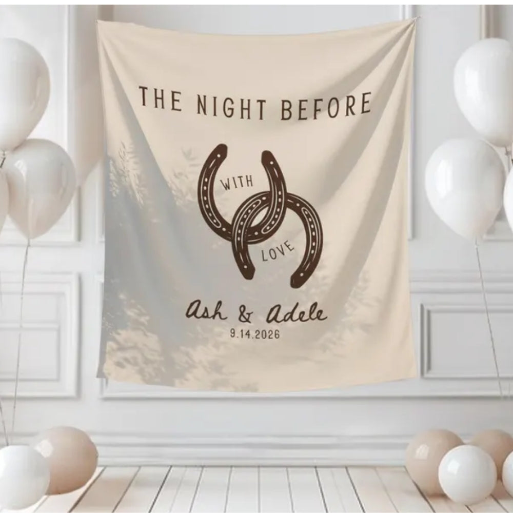 Custom The Night Before Banner, Custom Rehearsal Dinner Banner WD0430