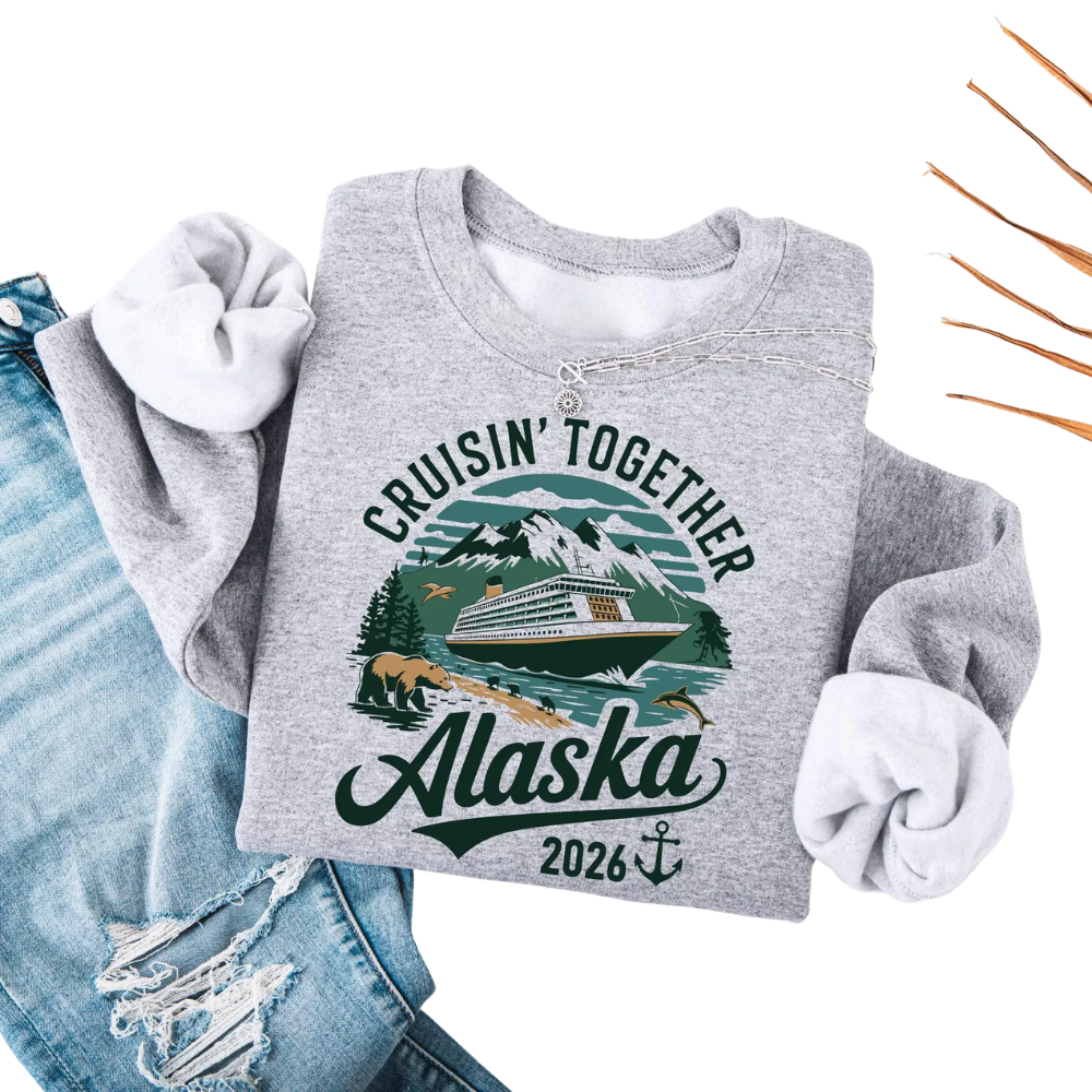 Family Alaska Trip Custom Matching Sweatshirt, Custom Alaska Cruise Family Sweatshirts ET1340