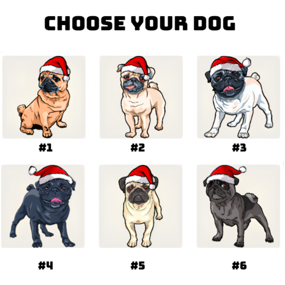 Bah Hum Pug Dog Custom Christmas Ugly Sweatshirt, Custom Pug Dog Lover Sweatshirt For Xmas 2D1067