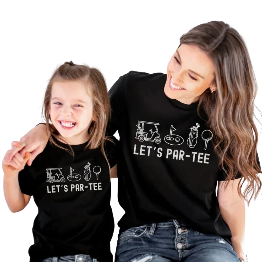 Let's Par-Tee Matching Golf Family T Shirt, Funny Golf Matching Shirts For Family ET0874
