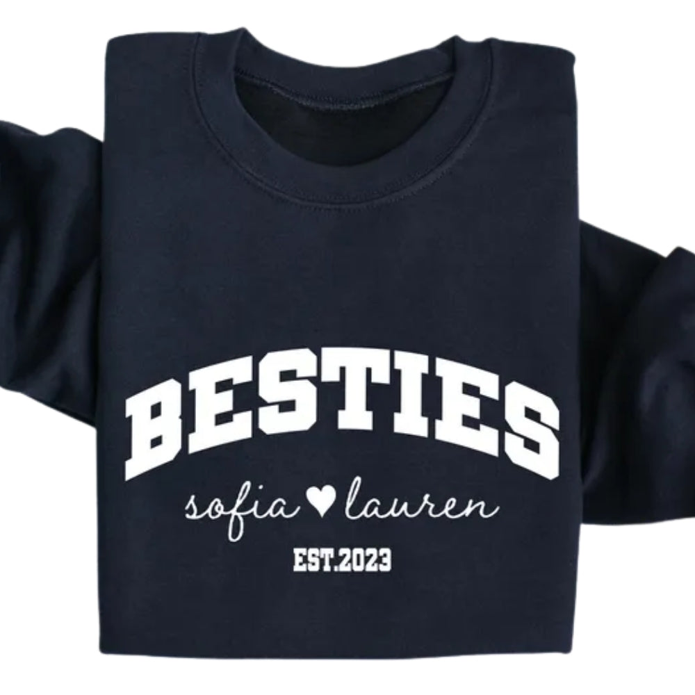 Custom Bestie Sweatshirt, Custom Matching Best Friend Sweatshirts 2D0275