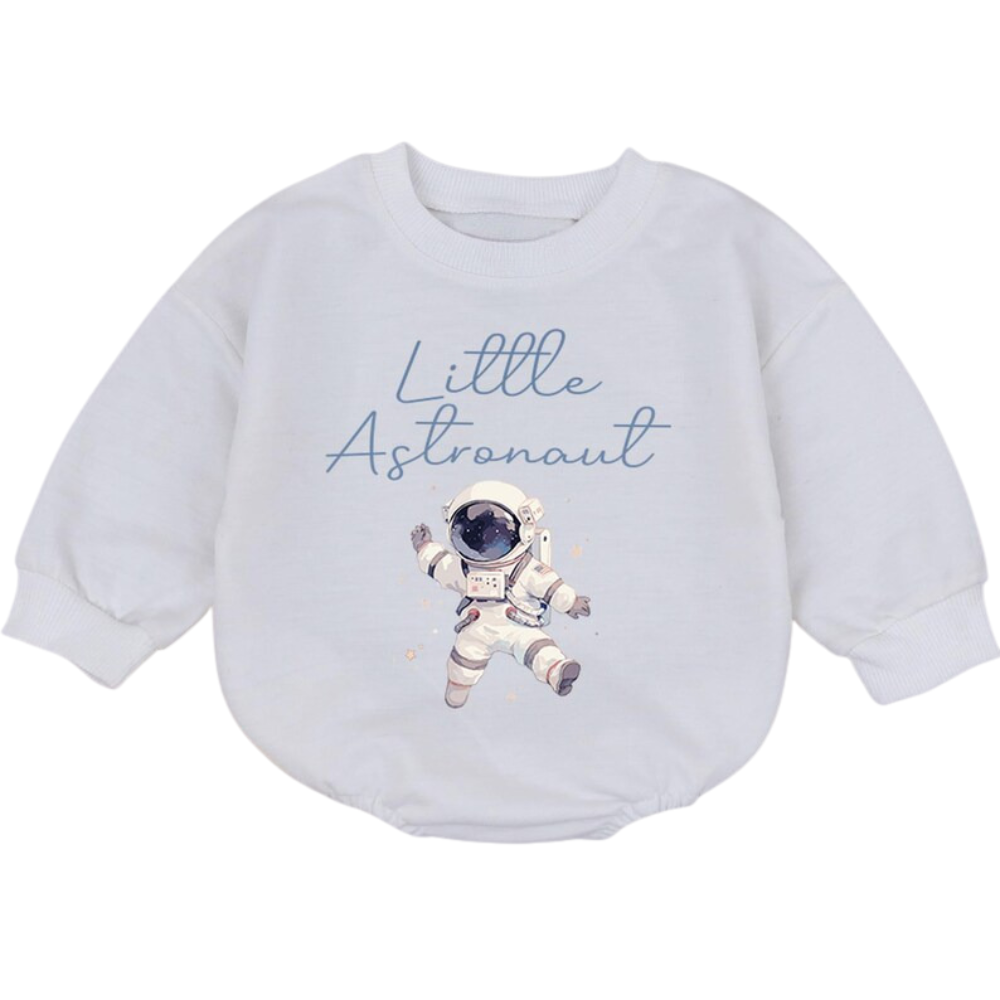 Little Astronaut Baby Romper Sweatshirt, Space Lover Baby Romper Sweater BB0586