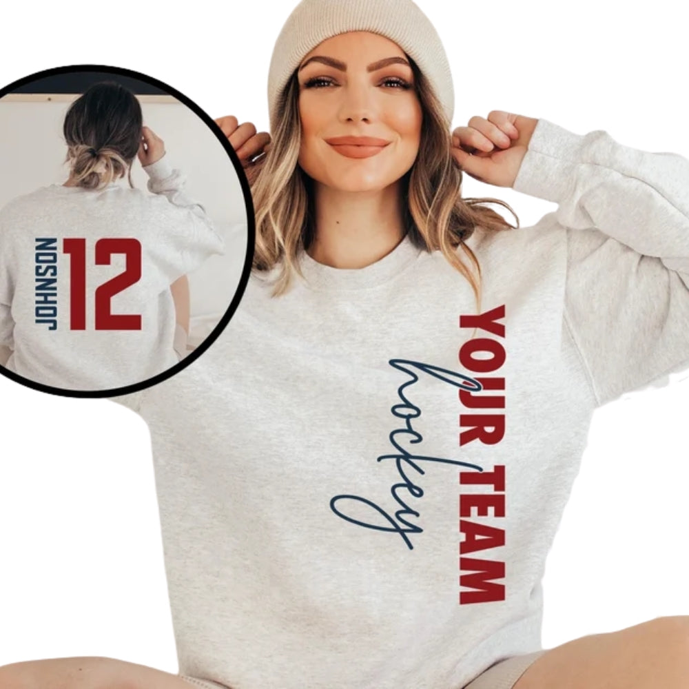 Custom Hockey Team Sweatshirt, Custom Hockey Sweatshirt 2D0500